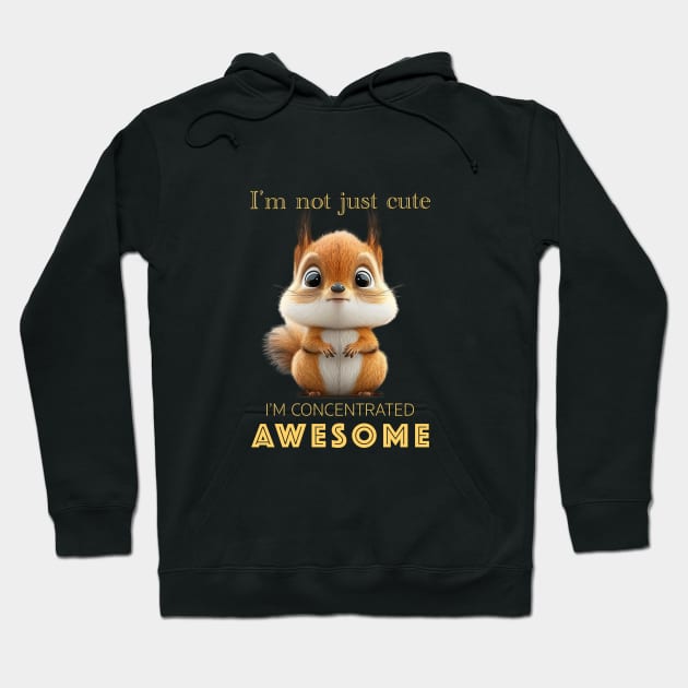 Squirrel Concentrated Awesome Cute Adorable Funny Quote Hoodie by Cubebox